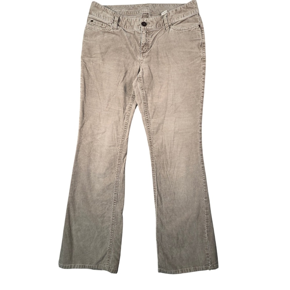 Eddie Bauer Pants Women 6 Grey Corduroy Bootcut Gorpcore Utility Archival READ
